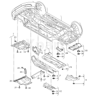 Задня права облицювання днища для Шкода Октавія 2013 - 2021 VAG 5E0825205G