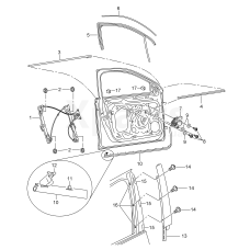 Зовнішній ущільнювач скла передніх правих дверей для Skoda Octavia 2013 - 2021 VAG 5E08374785AP