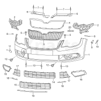 Накладка на бамперчёрный satinschwarz VAG 3T0853666B9B9
