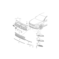 Емблема VWчорний/chromglanz VAG 3G0853601BDPJ