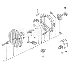 Пружинна клямка для галогенної лампи розжарювання VAG 111941160A