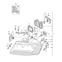 Корпус плоского роз'єму з фіксатором контактів VAG 1J0973735