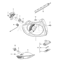 Опора лампы VAG 5P0945257A
