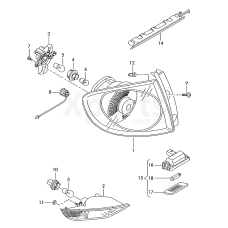 Опора лампы VAG 5P0945257A