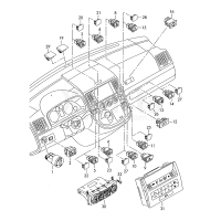 Клавіша включення обігріву заднього скла VAG 7H5959621A3X1
