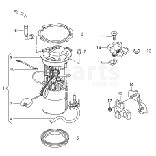 Модуль подачі палива та датчик рівня палива. VAG 8R0919050G