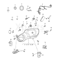 Двойная галогенная фара сгазоразрядной лампой VAG 5L1941017C