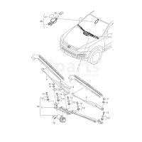 Кріплення склоочисника з електромотором VAG 7P0955023