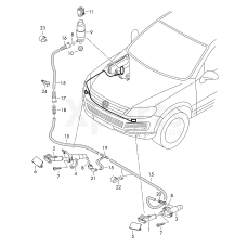 Утримувач жиклерів з жиклерами VAG 7P6955103
