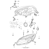 Фары с галогенными лампами VAG 5J1941018C