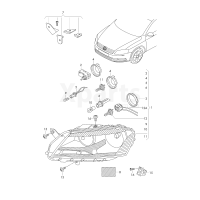 Двойная галогенная фара VAG 3AB941006