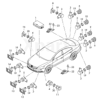 Кронштейн ультразвук. датчика VAG 3C8919398A