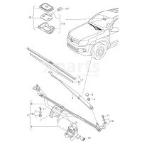 Кріплення склоочисника з електромотором VAG 2H1955023C