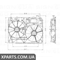 ДИФУЗОР РАДІАТОРА Signeda RDTY21000 (аналог для 163630A130)