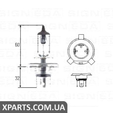 H4 Лампочка Signeda H4.24V(H) (аналог для )