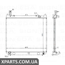 РАДІАТОР Signeda RA64858Q (аналог для 16400-5B320)