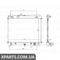РАДІАТОР Signeda RA64682 (аналог для 1640021300)
