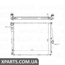 РАДІАТОР Signeda RA60803A (аналог для 17113400013)