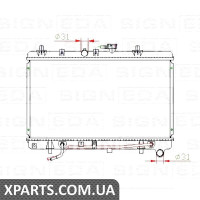 РАДІАТОР Signeda RA66663 (аналог для 25310FD000)