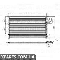 РАДИАТОР КОНДИЦИОНЕРА Signeda RC94663 (аналог для 1335552)