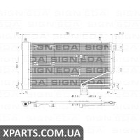 РАДІАТОР КОНДИЦІОНЕРА Signeda RC94545 (аналог для 2035001354)