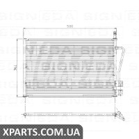 РАДИАТОР КОНДИЦИОНЕРА Signeda RC94587 (аналог для 2S6H19710AB)