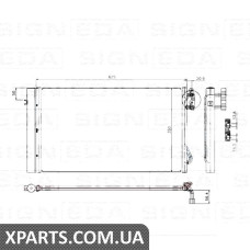 РАДІАТОР КОНДИЦІОНЕРА Signeda RC94873 (аналог для 64539206296)