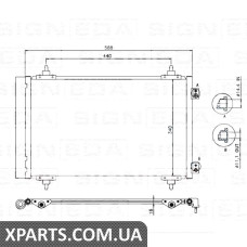 РАДІАТОР КОНДИЦІОНЕРА Signeda RC940111Q (аналог для 6455ES)
