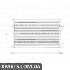 РАДІАТОР КОНДИЦІОНЕРА Signeda RC94386 (аналог для 7701045346)