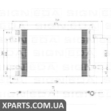 РАДІАТОР КОНДИЦІОНЕРА Signeda RC940458 (аналог для 9673629780)