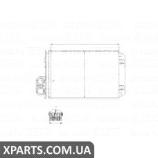 РАДІАТОР ОБІГРІВУ САЛОНУ Signeda RP72935 (аналог для 644858)