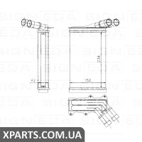 РАДІАТОР ОБІГРІВУ САЛОНУ Signeda RP71156Q (аналог для 644878)