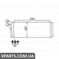 РАДІАТОР ОБІГРІВУ САЛОНУ Signeda RP70221Q (аналог для 8D1819031A)