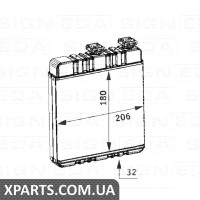РАДІАТОР ОБІГРІВУ САЛОНУ Signeda RP72660Q (аналог для 9117283)
