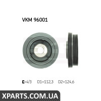 Шків коленвалу CHEVROLET Matiz/Spark 08L 05 SKF VKM96001