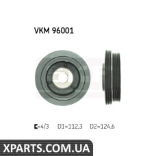 Шків коленвалу CHEVROLET Matiz/Spark 08L 05 SKF VKM96001