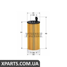 Фільтр масляних BMW 316D/320D/520D 09- Tecneco OL06004E