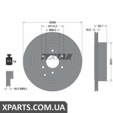 Томрозной диск Textar 92181603