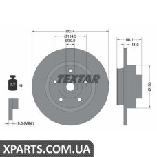 Томрозний диск Textar 92232603