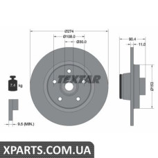 Томрозной диск Textar 92196203