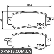 Тормозные колодки дисковые Textar 2554001