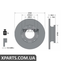 Томрозний диск Textar 92273903 Томрозний диск Textar 92273903
