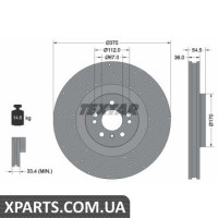 Томрозной диск Textar 92279805