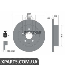 Томрозний диск Textar 92162103