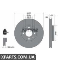 Томрозний диск Textar 92241503