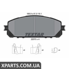 Колодки гальмові дискові Textar 2207001