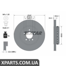 Томрозной диск Textar 92182525