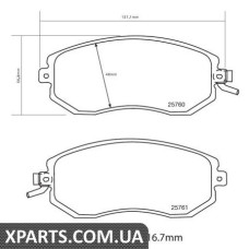 Колодки гальмові дискові Textar 2576001