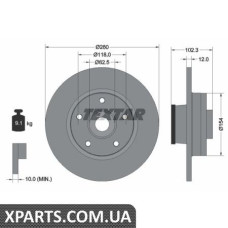 Томрозной диск Textar 92153703