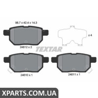 Колодки гальмові дискові Textar 2461001